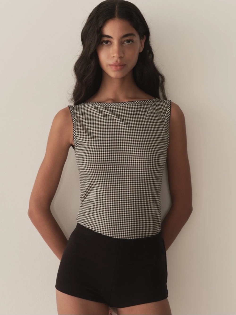 DOEN LA MADDALENA GINGHAM TANK SZ XXS